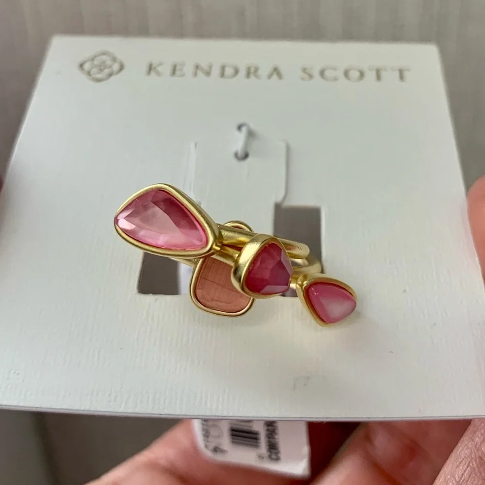 KENDRA SCOTT Ivy Ring Set pink - Picture 5 of 11